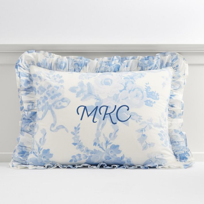 LoveShackFancy Damask Ruffle Duvet Cover | Pottery Barn Teen