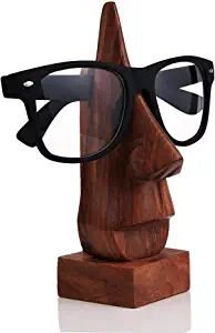 NIRMAN 6 Inch Wooden Nose Shaped Eyeglass Holder/Spectacle Display Stand-Unique Desktop Accessory... | Amazon (US)