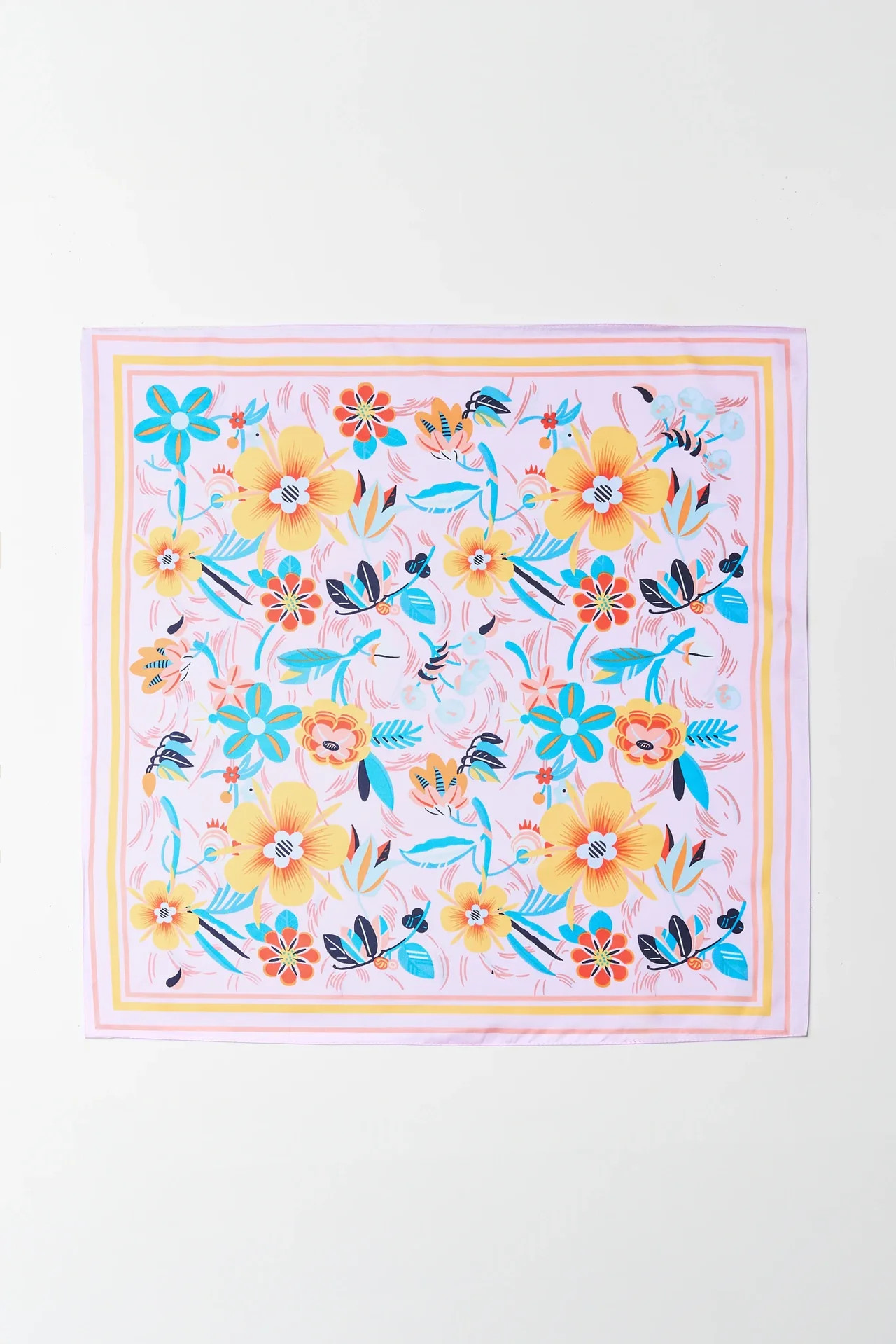Pink Floral Printed Scarf | Avara