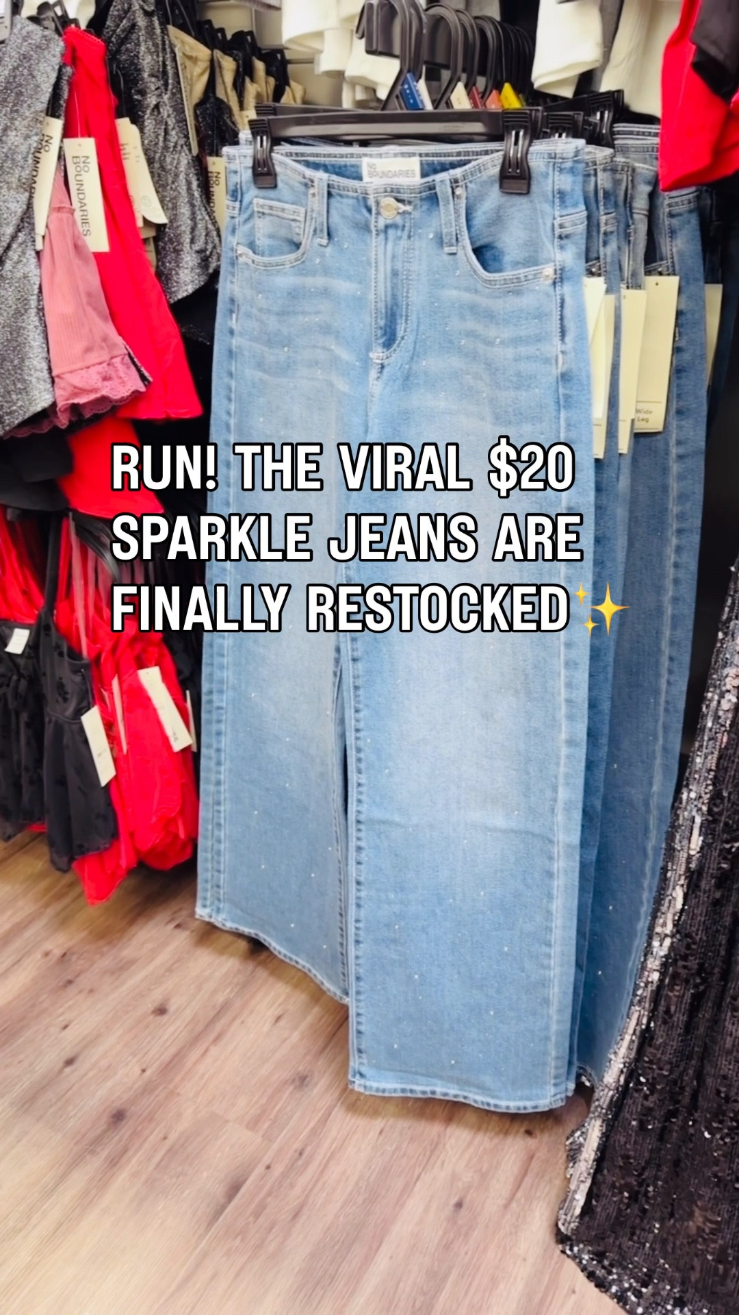 These viral sparkle jeans just RESTOCKED and they’re still only $20 🙌
The subtle metallic stud detailing gives the perfect hint of shimmer for the holidays while still being easy to wear for everyday. They come in multiple sizes and two washes online, and they always go fast once they’re back in stock.

I’m wearing a size Medium and they fit true to size with a flattering straight-leg silhouette. Such a good affordable find for holiday outfits, parties, or dressing up a simple sweater.

✨ Linking both washes here ✨

#LTKFindsUnder50 #LTKHoliday #LTKStyle #LTKSaleAlert #LTKFaves
#WalmartFashion #WalmartStyle #AffordableFashion #HolidayOutfits
#SparkleJeans #BudgetStyle #MomStyle #EverydayStyle

#LTKHoliday #LTKmomlife #LTKFindsUnder50