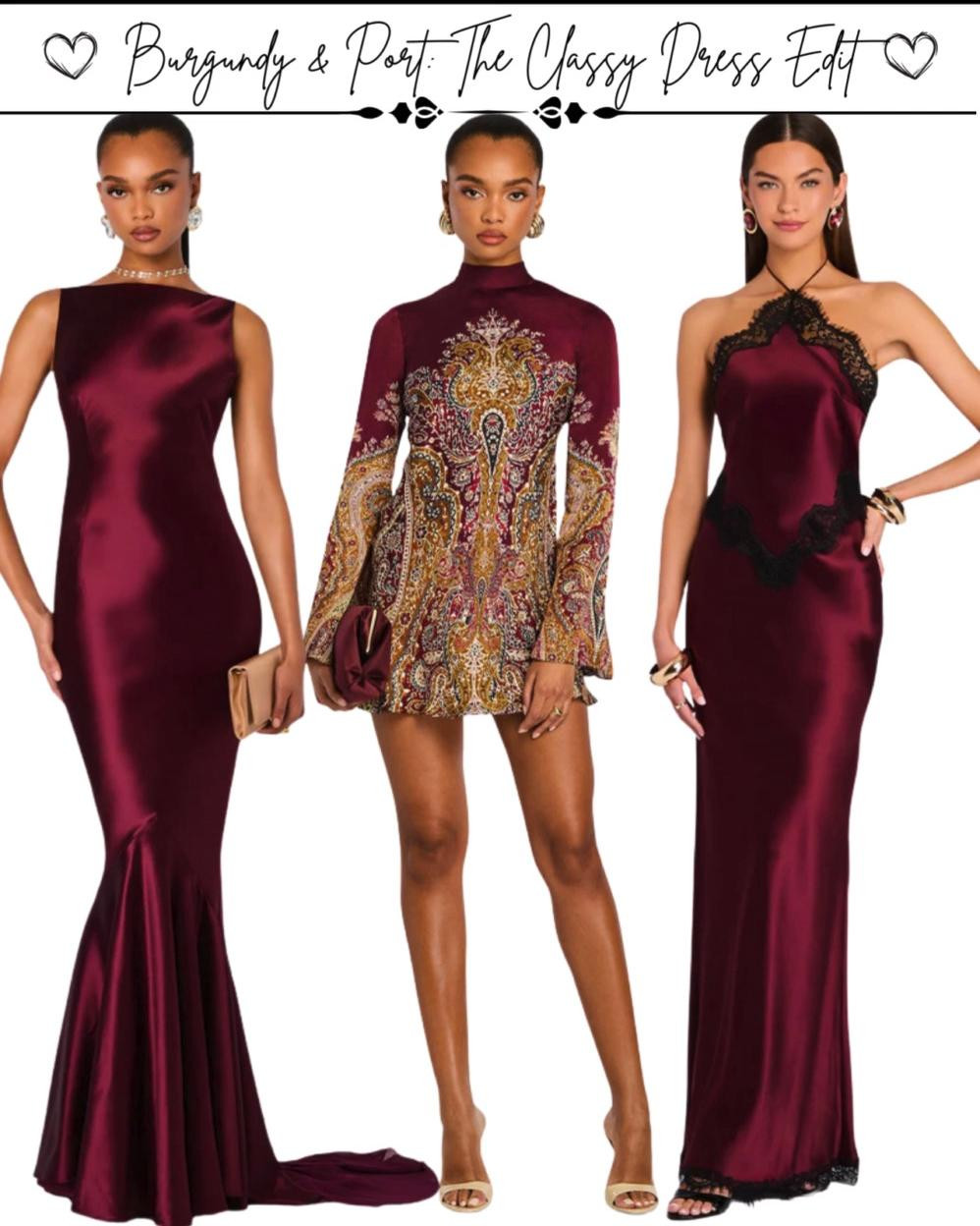 Deep burgundy and rich port tones that feel timeless, elegant, and effortlessly powerful 🍷
This lookbook is all about elevated silhouettes, refined details, and dresses made for evenings that deserve a little drama.


#BurgundyDress #PortColorEdit
#ClassyDresses #EveningStyle
#LTKStyle #LTKLookbook
#FashionEditLounge #ElegantOutfits 

 #LTKMidsize #LTKPetite #LTKPlusSize