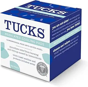 Tucks Cooling Pads, Medicated, 100 Count | Amazon (US)