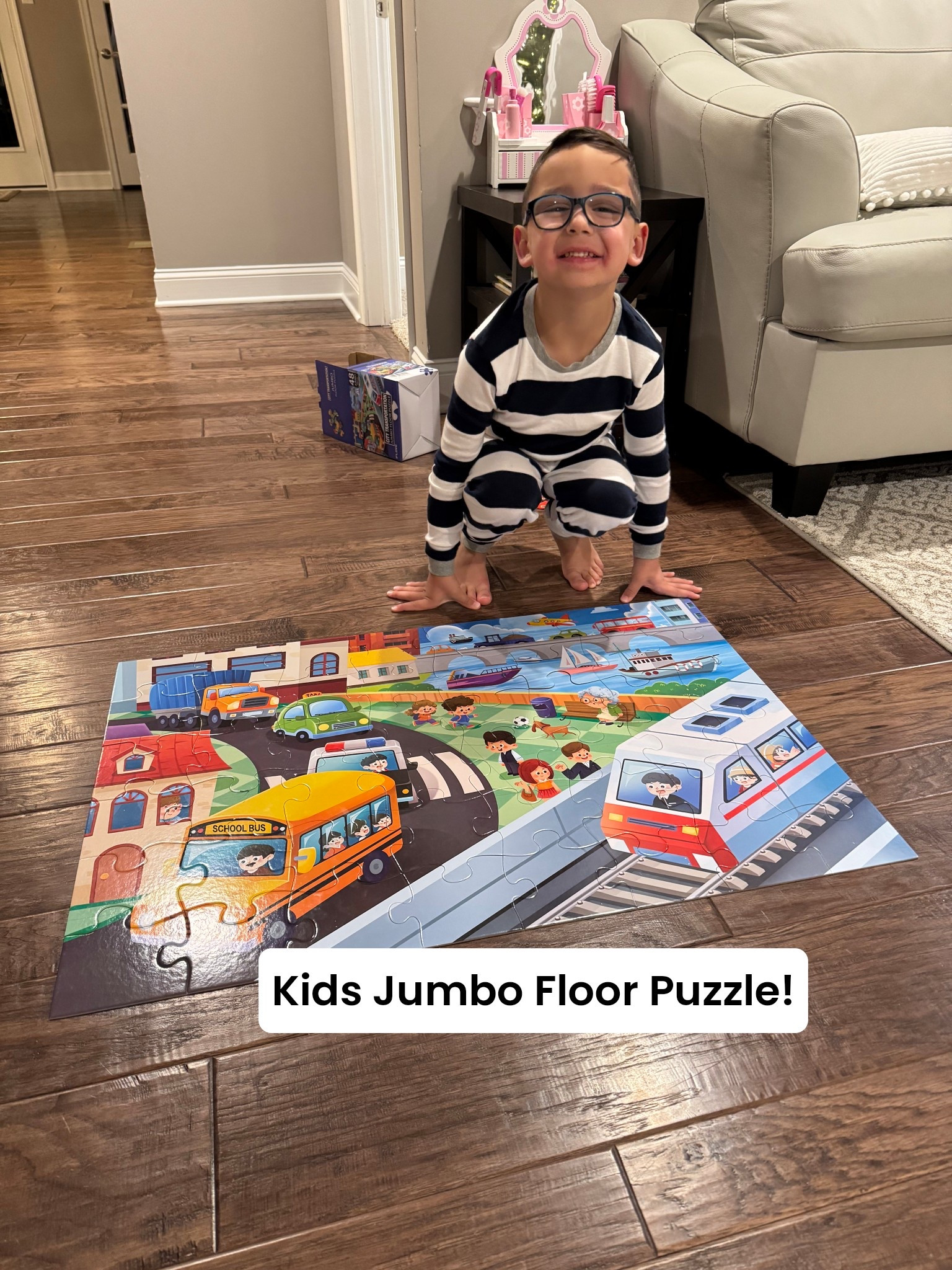 Kids puzzle, jumbo kids floor puzzle, toddler puzzle, toddler boy gift idea, kids gift ideas, kids indoor fun, kids indoor activities, kids rainy day activities, kids Christmas gift idea, toddler Christmas gift idea, kids screen free entertainment
#LTKFamily 

#ltkkids #ltkgiftguide

#LTKHoliday