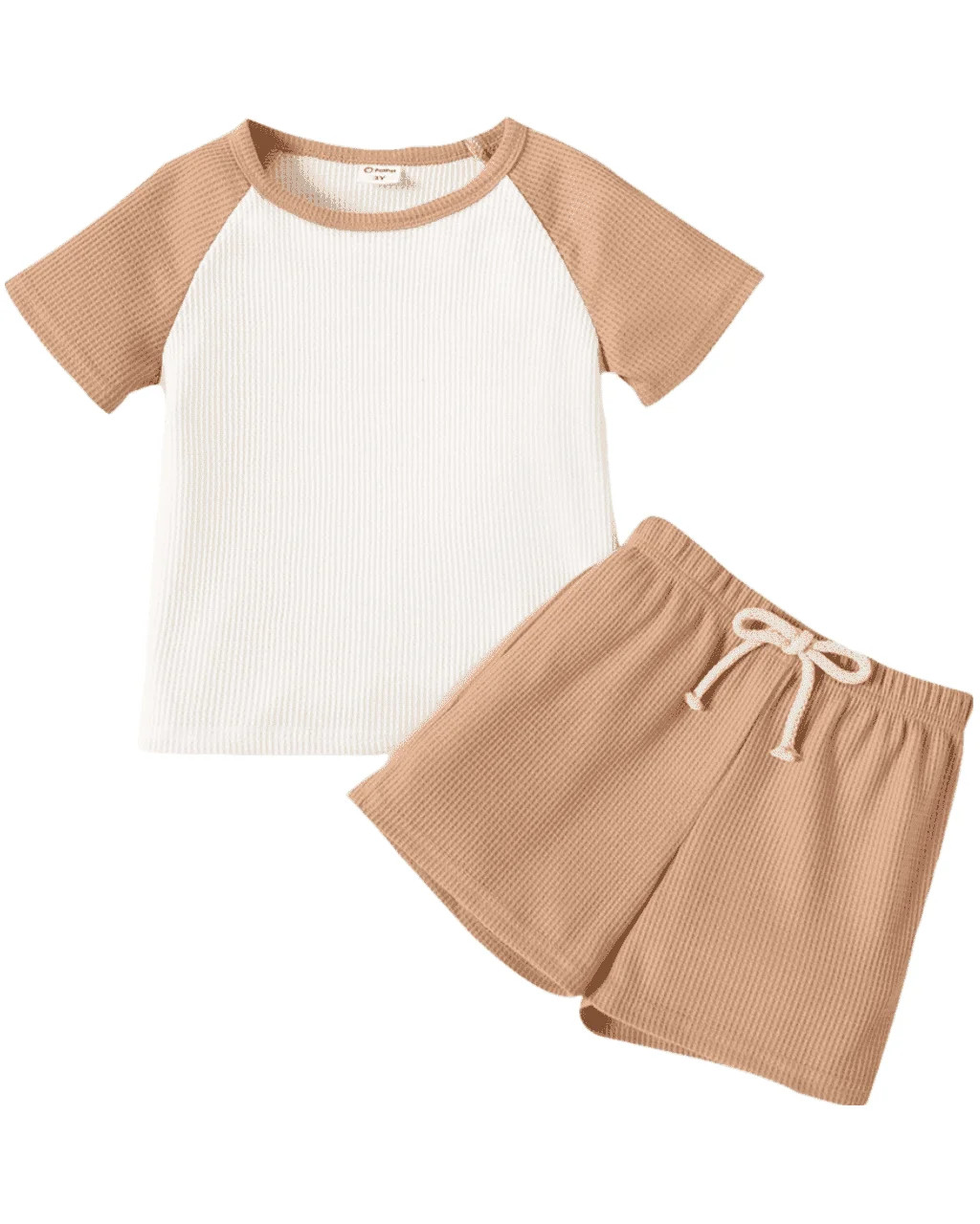 PatPat Toddler Boys Clothes Baby Boy Outfit Sets Kids Waffle Color Block Raglan Sleeve Tee & Soli... | Walmart (US)