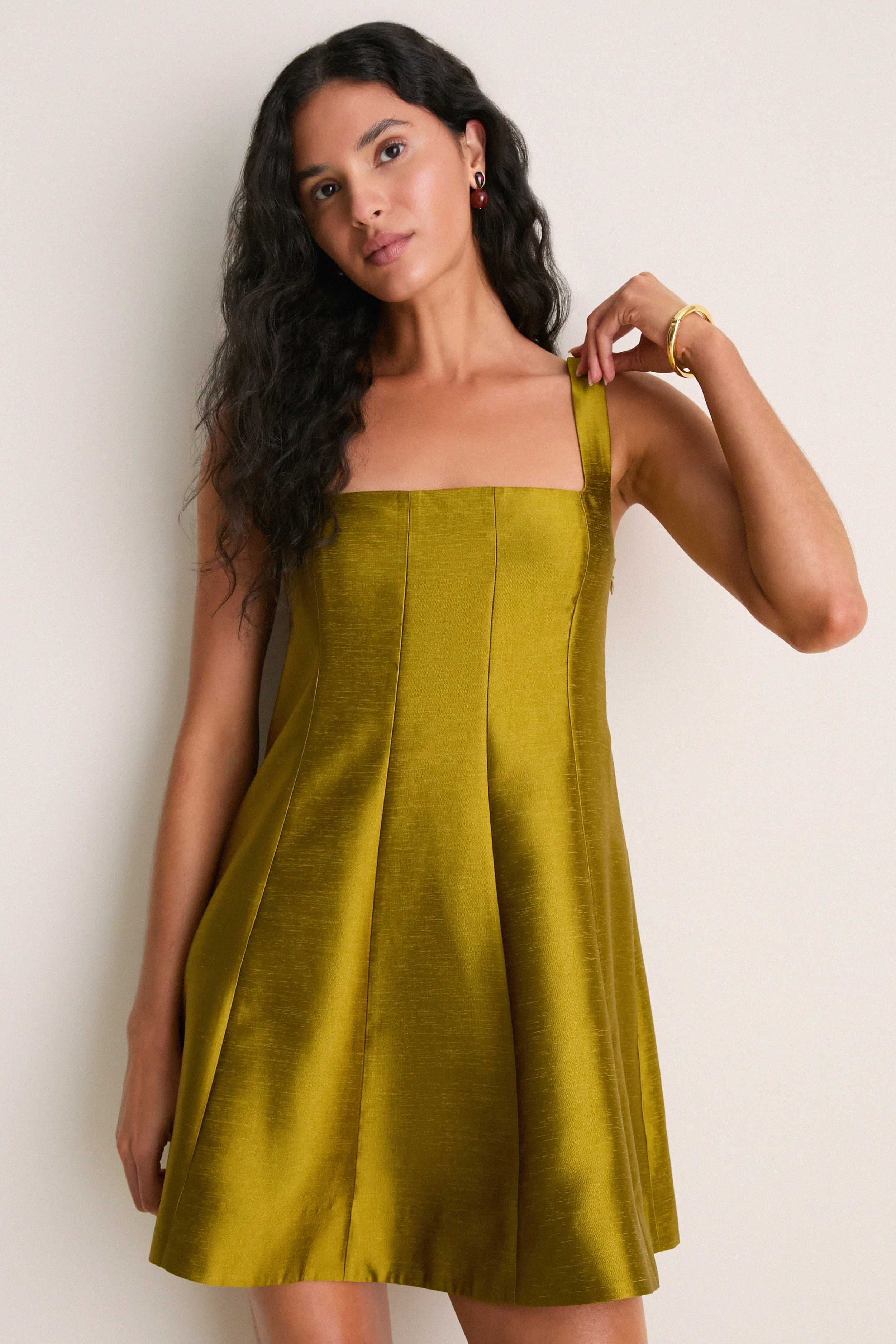 Lentil Dupioni Edith Mini Dress | Tuckernuck (US)