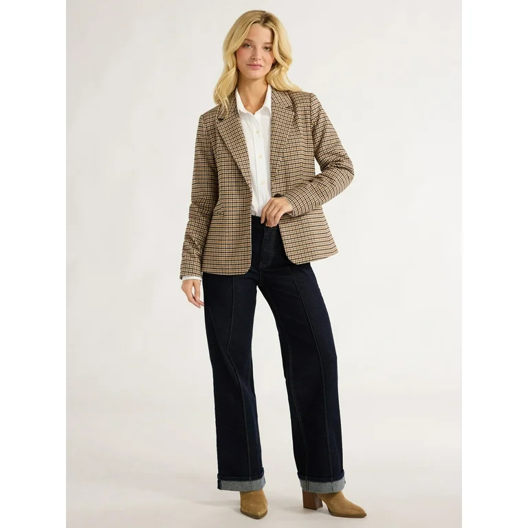 Free Assembly Women’s Single Breasted Blazer, Sizes XS-XXL | Walmart (US)