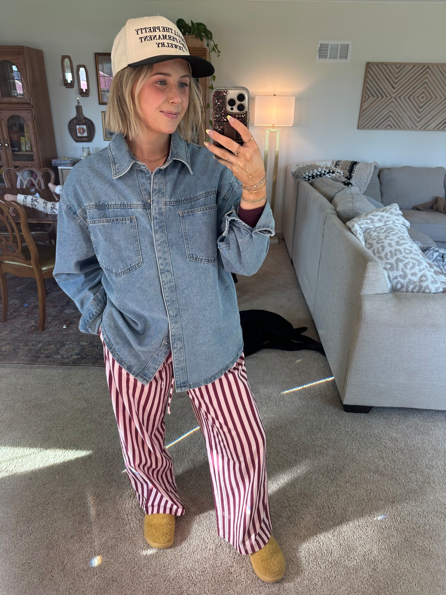 Mom outfit of the day 🌸🍓 I sized up in these Walmart pants, but could’ve probably got my true size! 

#LTKootd #LTKmomlife #LTKmorningroutine