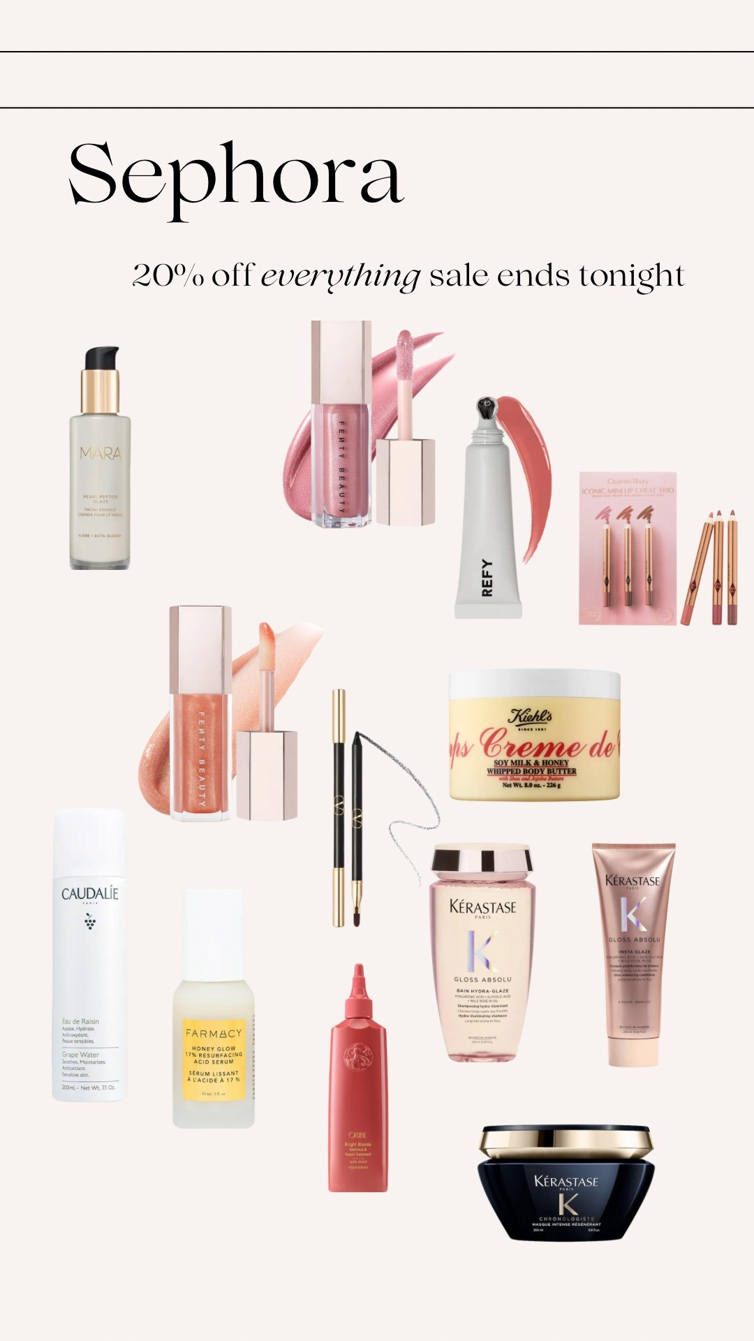 Sephora 20% off everything sale ends tonight!  Here’s everything I personally bought ♡

#LTKFindsUnder50 #LTKBeauty #LTKSaleAlert