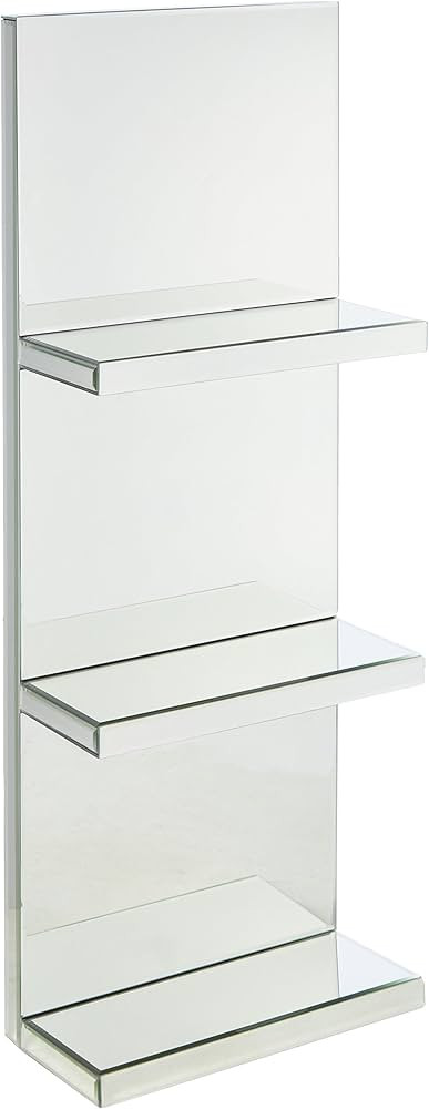 Howard Elliott 3 Tier Mirrored Shelf Unit with Beveled Mirrors, Metallic Mirror Floating Wall She... | Amazon (US)