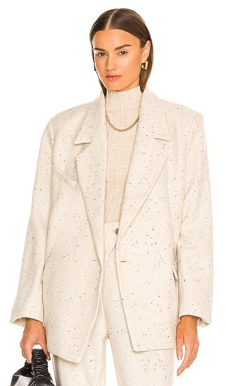 Celeste Blazer in Cream | Revolve Clothing (Global)