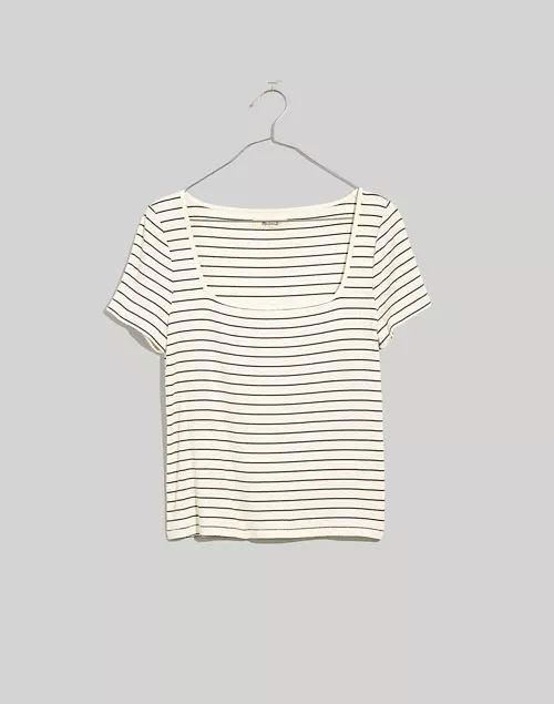 Ribbed Square-Neck Crop Top | Madewell