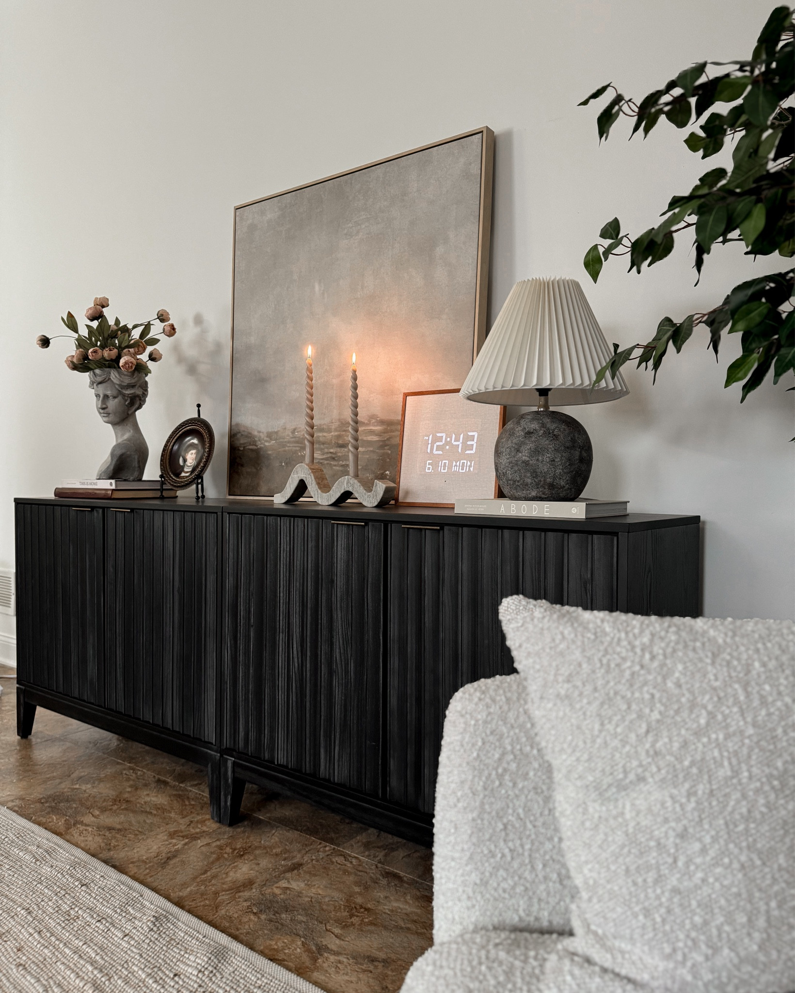 Cabinet styling, console table decor, vintage decor, studio McGee style, vintage modern style, living room decor, entryway decor, target home decorr

#LTKHome