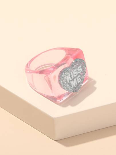 Heart Decor Chunky Ring | SHEIN