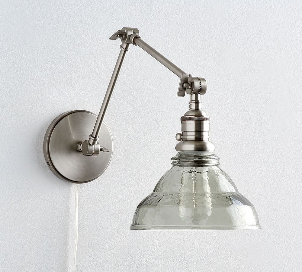 Vintage Glass Plug-In Articulating Sconce | Pottery Barn (US)
