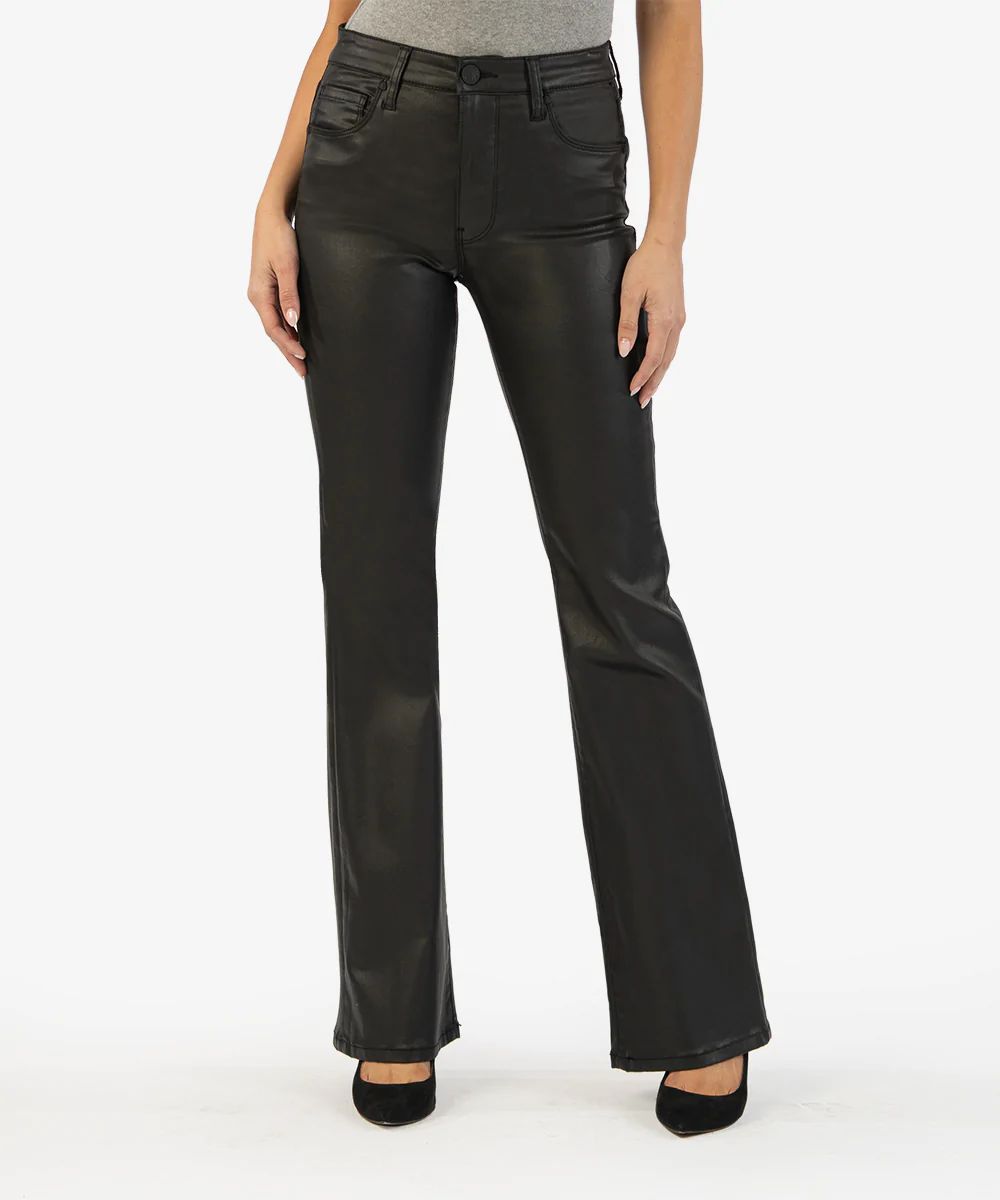 Ana Fab Ab Coated High Waist Flare Jeans - Kut from the Kloth | Kut From Kloth