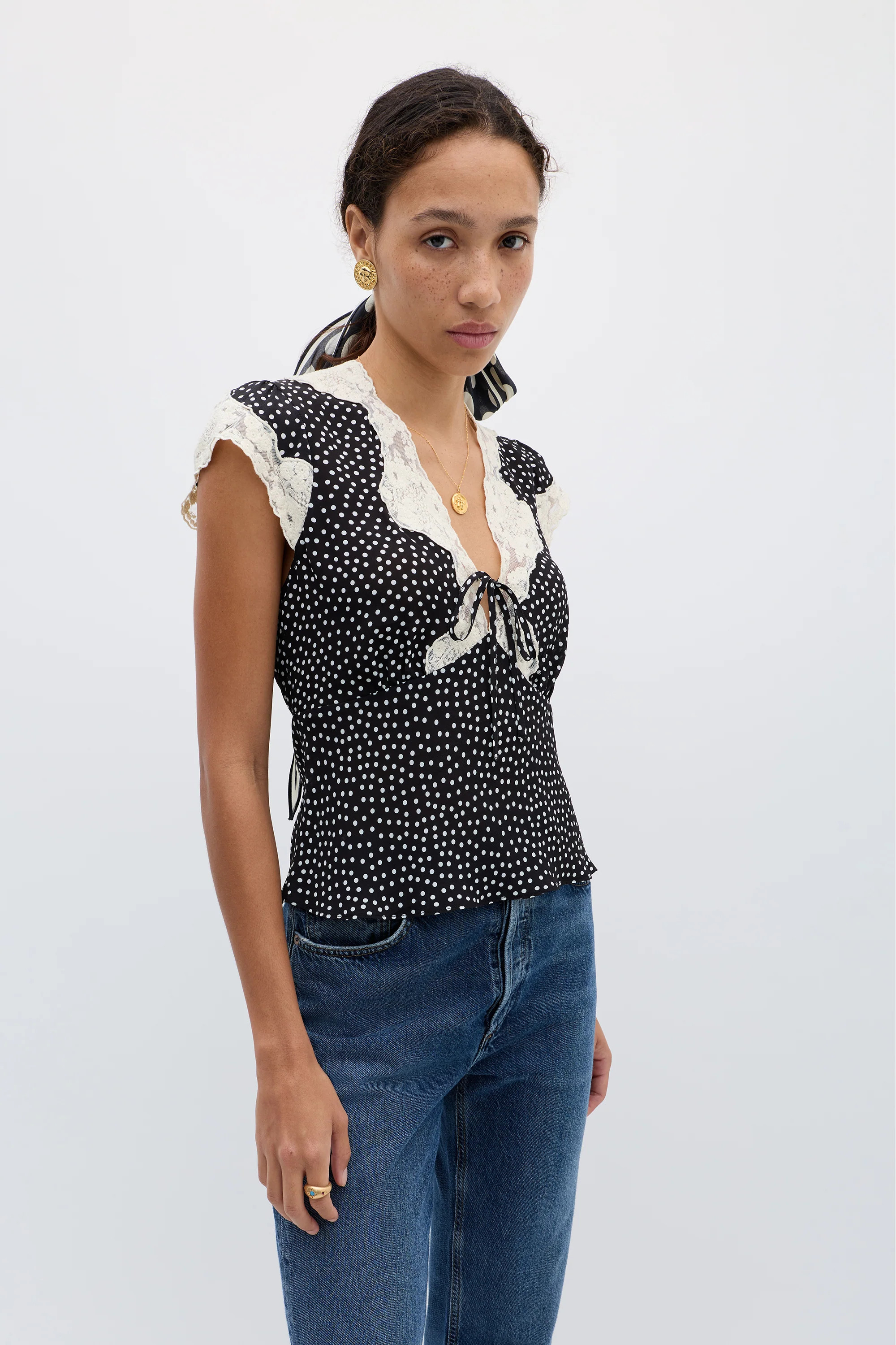 Elaine  -  Mini Polka Dot Black | Rixo