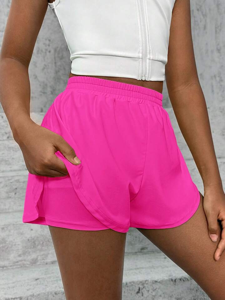 SHEIN Tween Girl Solid Elastic Waist Shorts | SHEIN USA | SHEIN