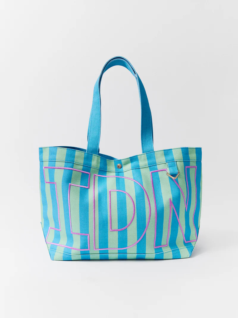 Striped Custom Alpha Tote - Custom Breeze | BaubleBar