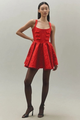 SAU LEE Jolie Jacquard Mini Dress | Anthropologie (US)