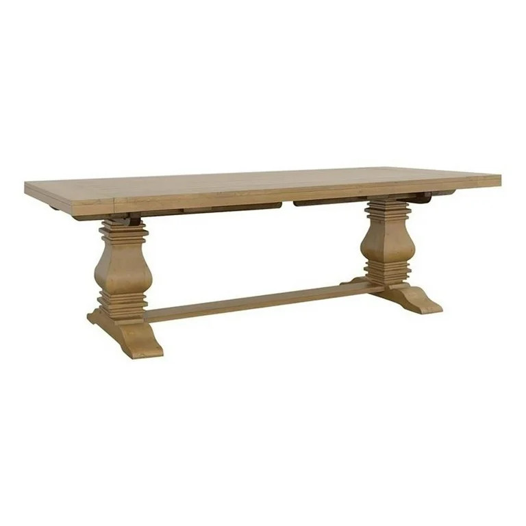 Coaster Florance Extendable Double Pedestal Wood Dining Table in Natural | Walmart (US)