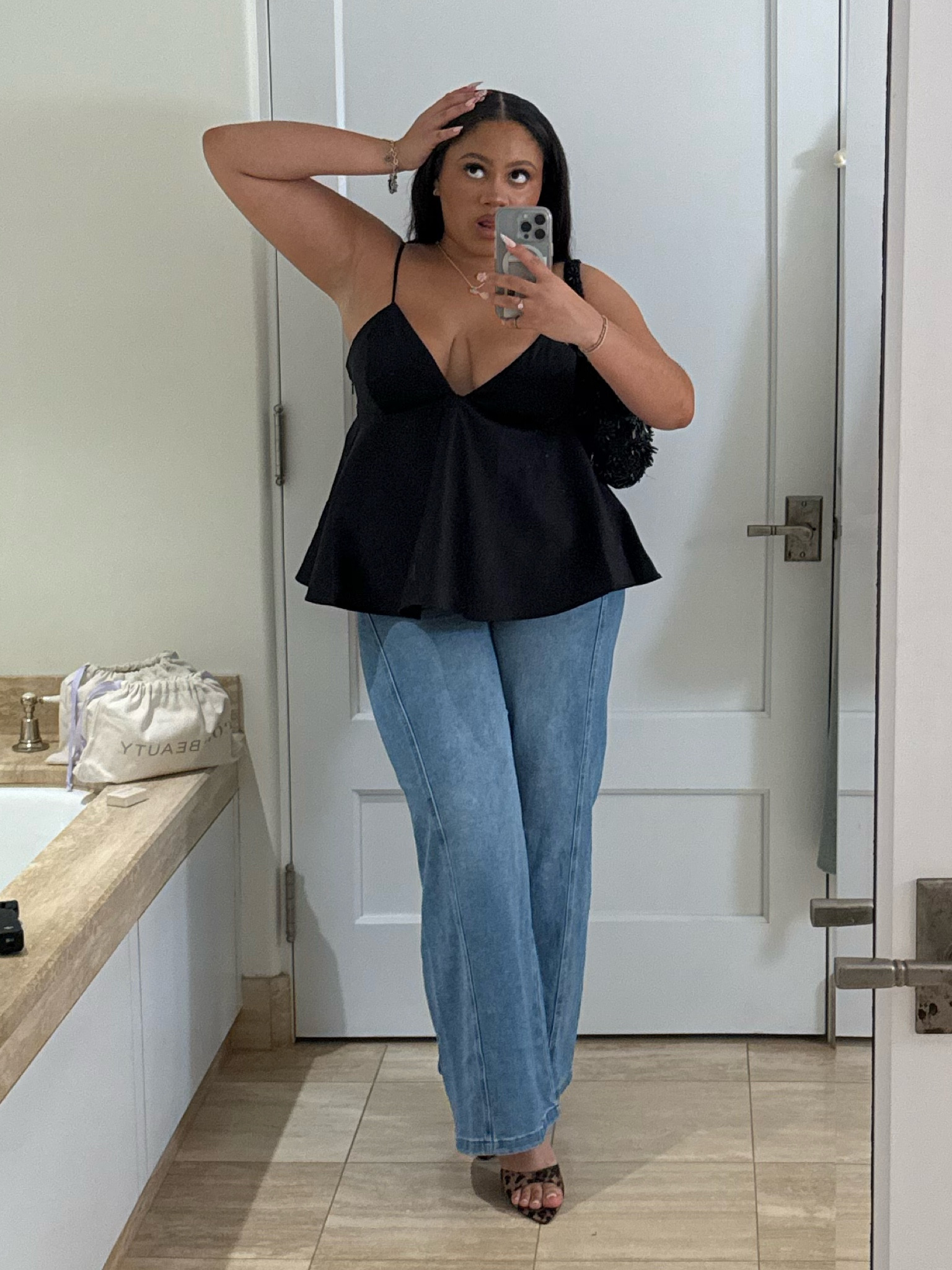 1st SB Dinner Fit  *top only*

(Jeans are ross, and heels are from the “Just In” store in htx)