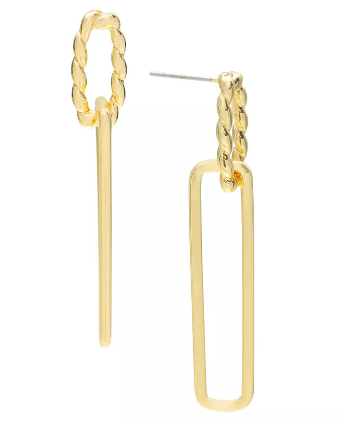 On 34th  Twisted Linear Drop Earrings, Created for Macy's - Macy's | Macy's