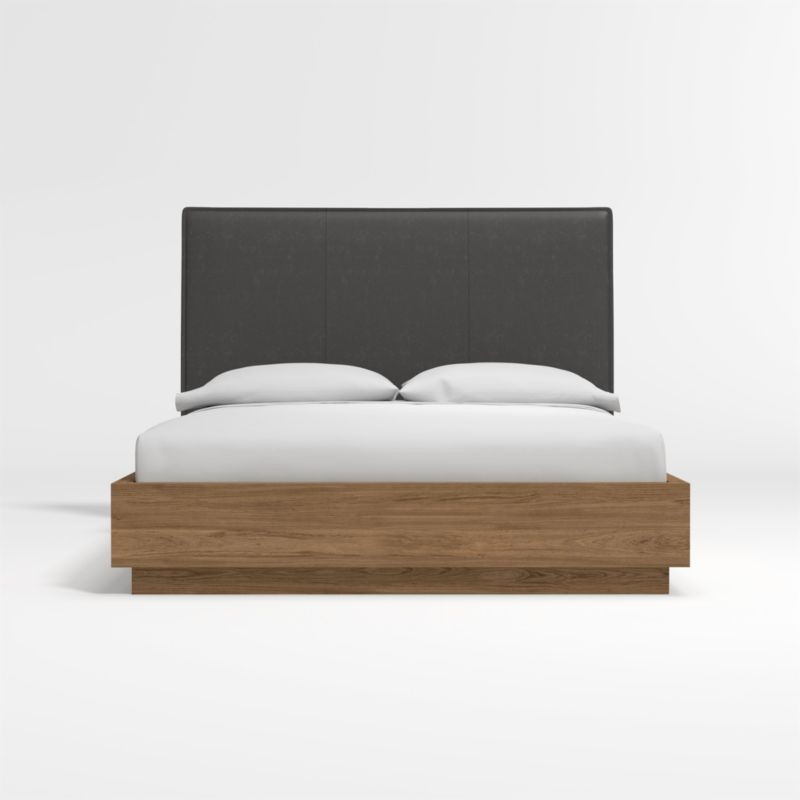 Flange Headboard with Batten Plinth-Base Bed | Crate & Barrel | Crate & Barrel