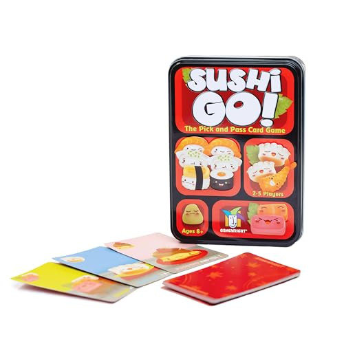Sushi Go - The Pick and Pass family Card Game from Gamewright, great for 2-5 players aged 8 and up | Amazon (US)