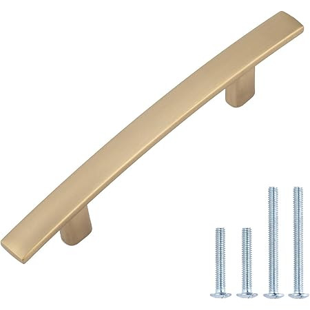 Amazon Basics Euro Bar Cabinet Handle (1/2-inch Diameter), 5.38-inch Length (3-inch Hole Center),... | Amazon (US)