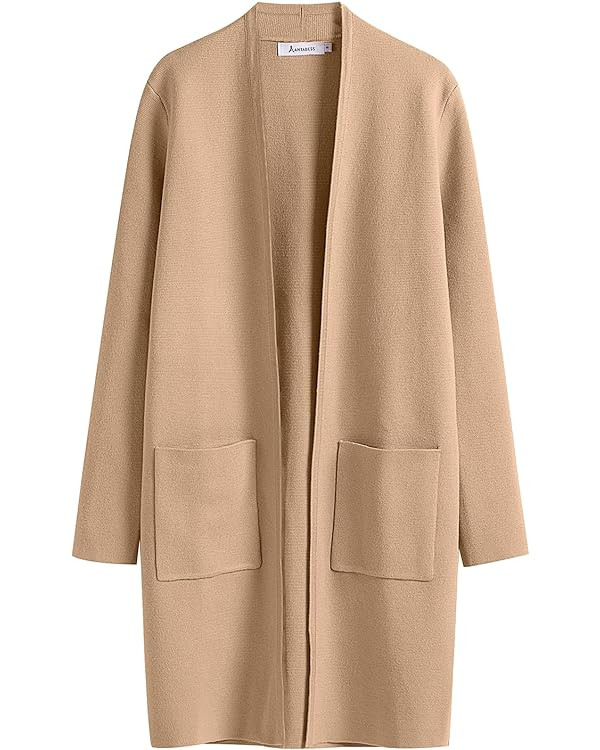 ANRABESS Cardigan Sweater for Women Casual 2024 Fall Fashion Coat Long Sleeve Open Front Knit Coa... | Amazon (US)