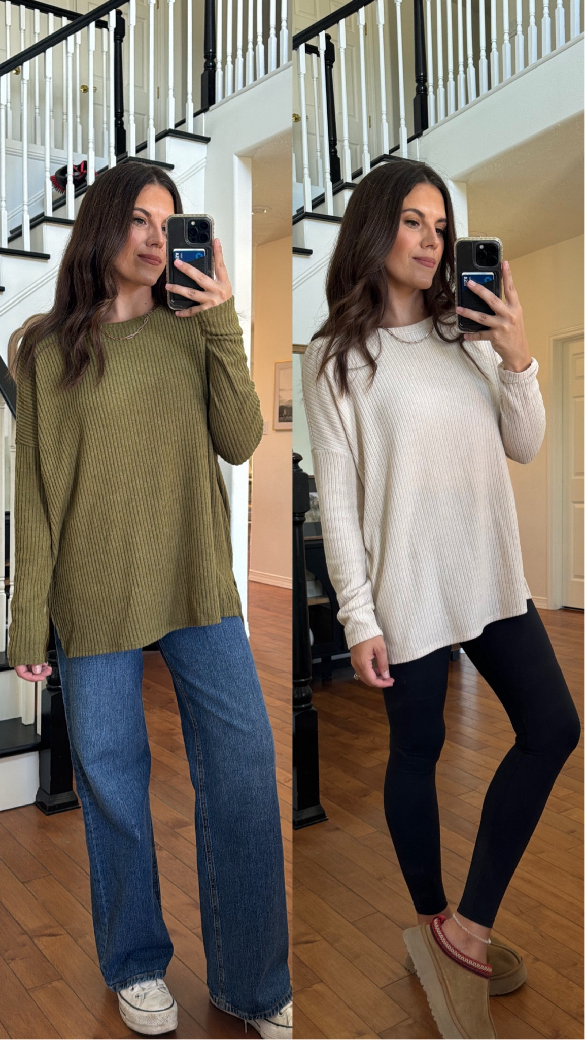 Wearing a small and medium! I like both sizes!

#LTKFindsUnder50 #LTKStyleTip