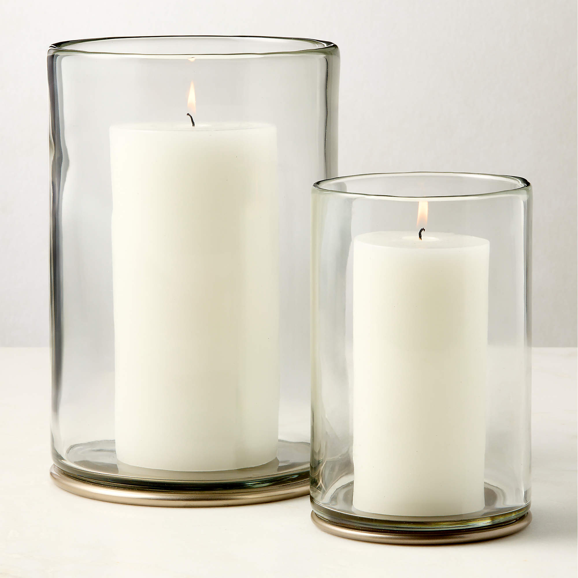 Ainsley Glass Outdoor Lanterns Set of 2 | CB2 | CB2