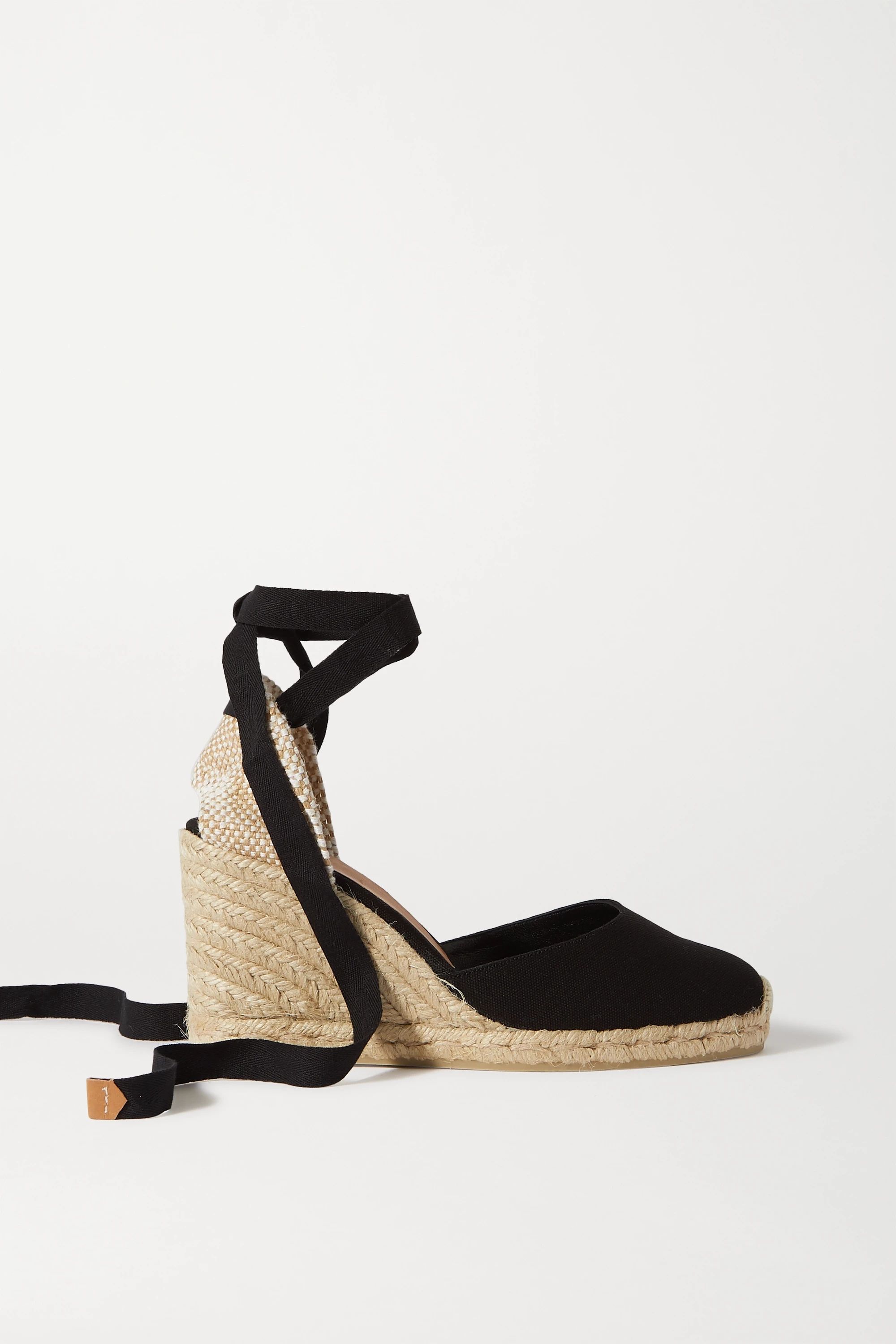 Black Carina 80 canvas wedge espadrilles | Castañer | NET-A-PORTER | NET-A-PORTER (UK & EU)