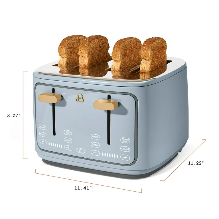Beautiful 4-Slice Toaster with Touch-Activated Display, Cornflower Blue by Drew Barrymore - Walma... | Walmart (US)