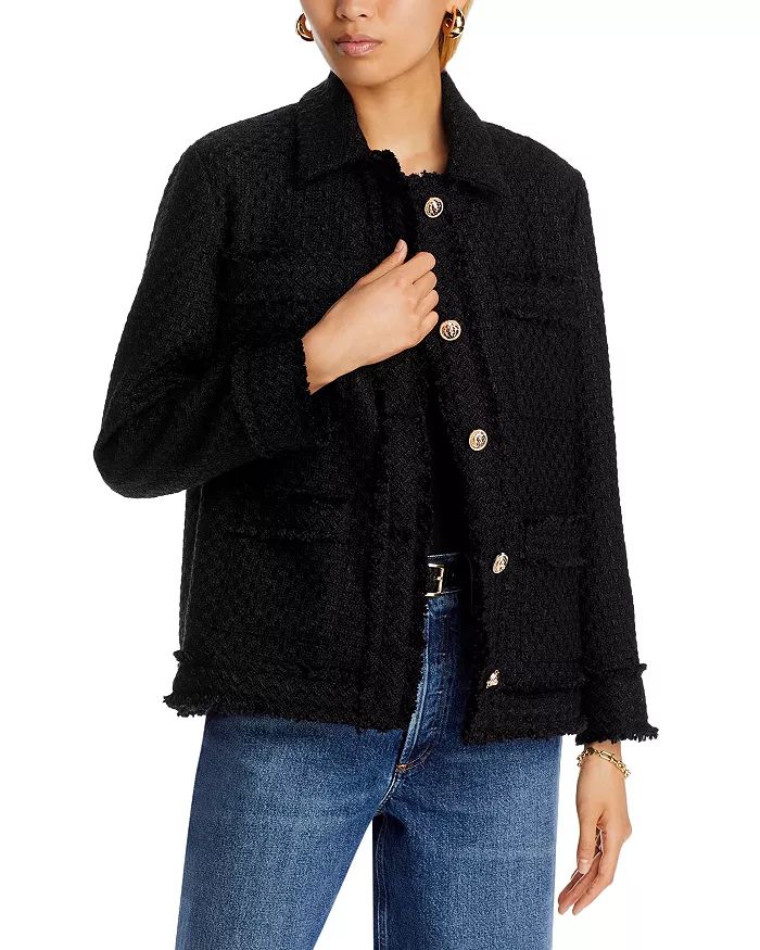 AQUA Tweed Collared Jacket - Exclusive Back to results -  Women - Bloomingdale's | Bloomingdale's (US)