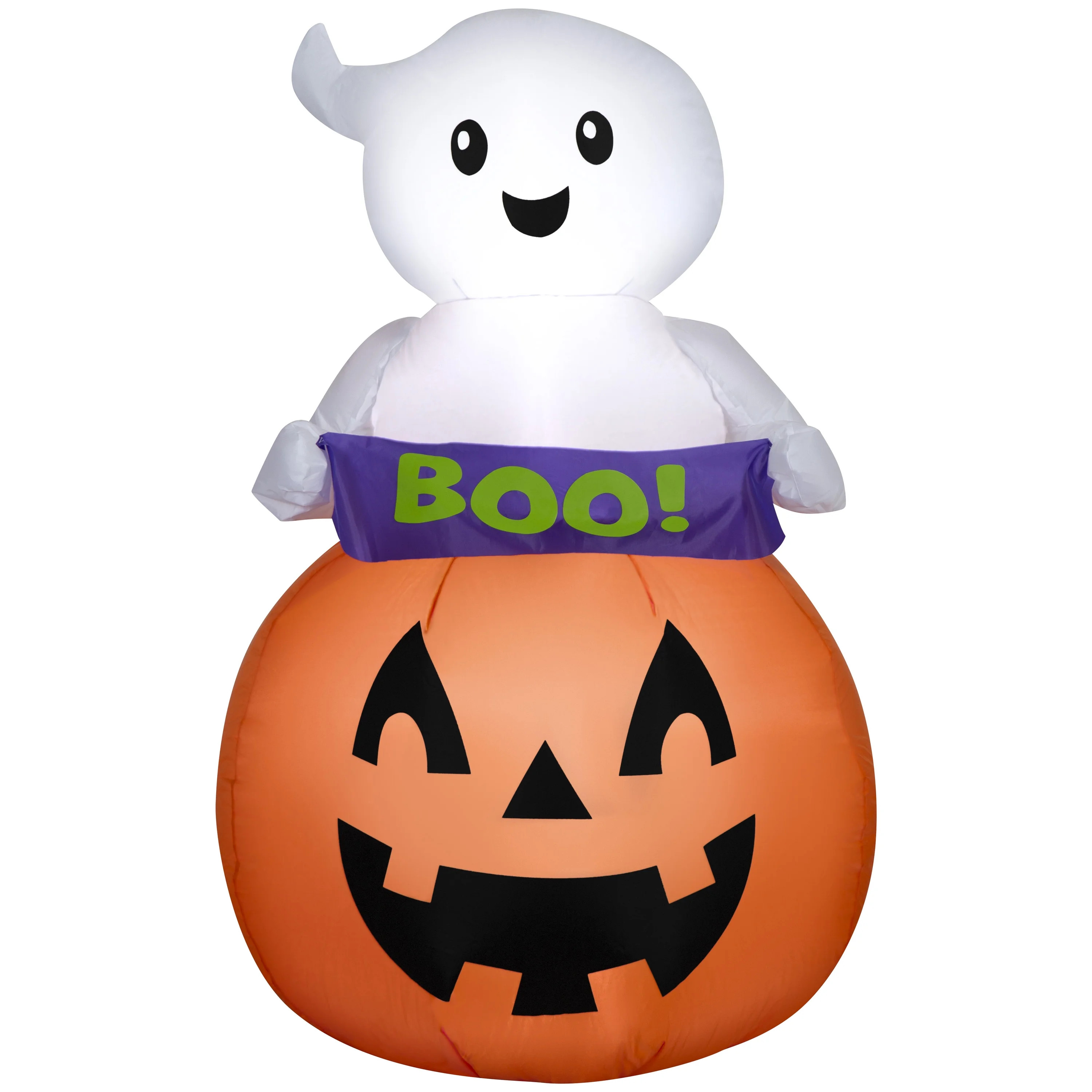 Baby Ghost in Jack-o'-Lantern with Banner Airblown Yard Inflatable, Multicolor, 3.5', Halloween b... | Walmart (US)