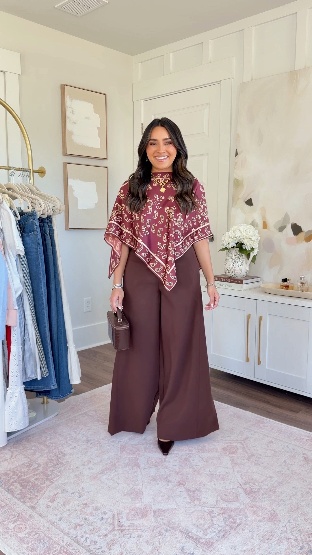 Poncho is one size
Pants size 2 petite TTS 
Heels size 5 TTS

Fall outfits
Fall fashion women
Petite outfits

#LTKPetite #LTKSaleAlert #LTKootd