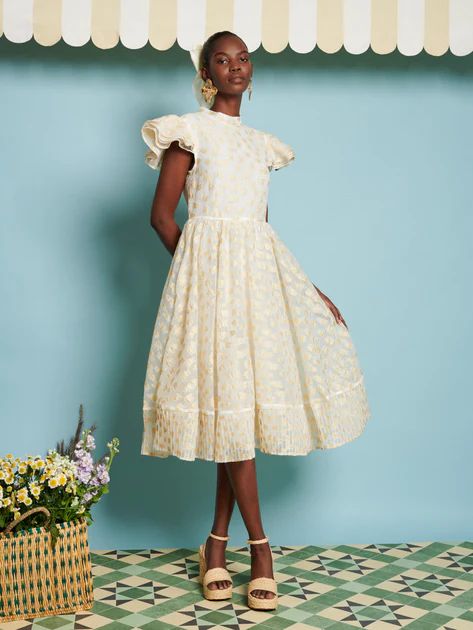 DREAM Marigold Jacquard Midi Dress | Sister Jane (UK)