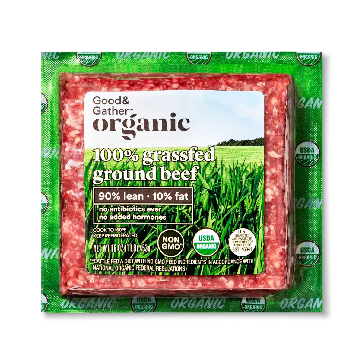 Organic 100% Grassfed 90/10 Ground Beef - 1lb - Good & Gather™ | Target