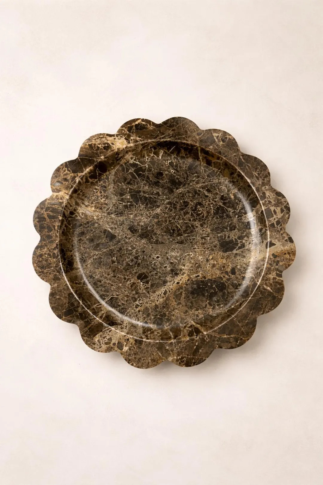 Dark Brown Marble Scallop Tray | Natural Stone Catchall Dish, Vanity Decor - Etsy | Etsy (Global)