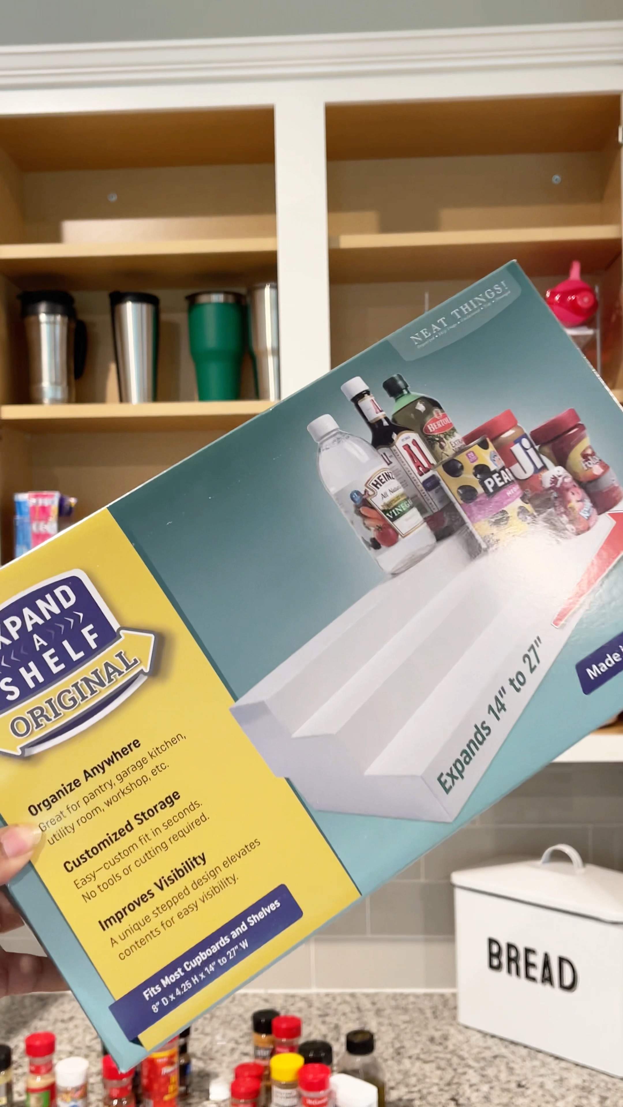 Spice organization. In our new kitchen I have so much cabinet space that I decided to put our spices in a cabinet and not the pantry. I have the larger version of this stacked shelf for my cans and knew it would be perfect for my spices. And it’s on sale right now! 

#LTKsalealert #LTKhome #LTKunder50