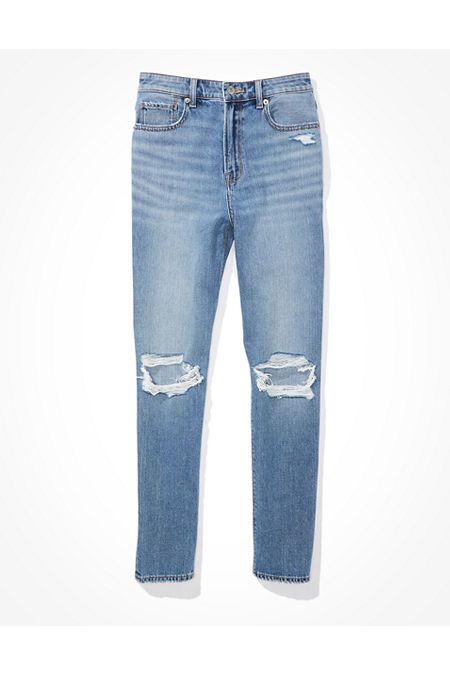 AE Ripped Mom Jean Women's Cool Classic 8 X-Short | American Eagle Outfitters (US & CA)