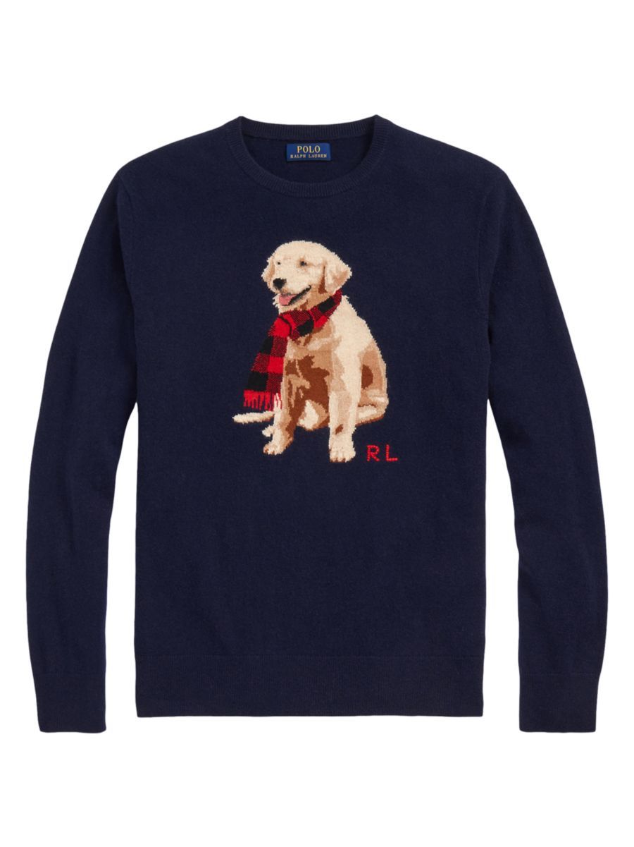 Hunter Dog-Print Cashmere Sweater | Saks Fifth Avenue