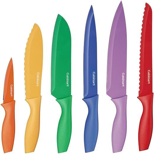 Cuisinart 12-Piece Kitchen Knife Set, Multicolor Advantage Cutlery, C55-01-12PCKS | Amazon (US)