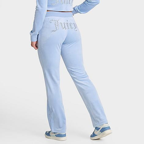 Juicy Couture Women's Angel Reese x Big Bling Velour Track Pants in Frosted Size: Medium | Finish Line (US)