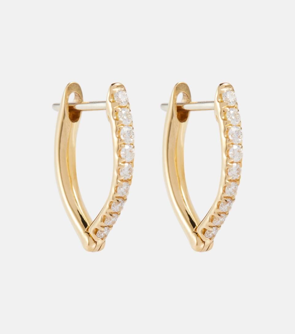 Cristina Small 18kt gold earrings with diamonds | Mytheresa (US/CA)