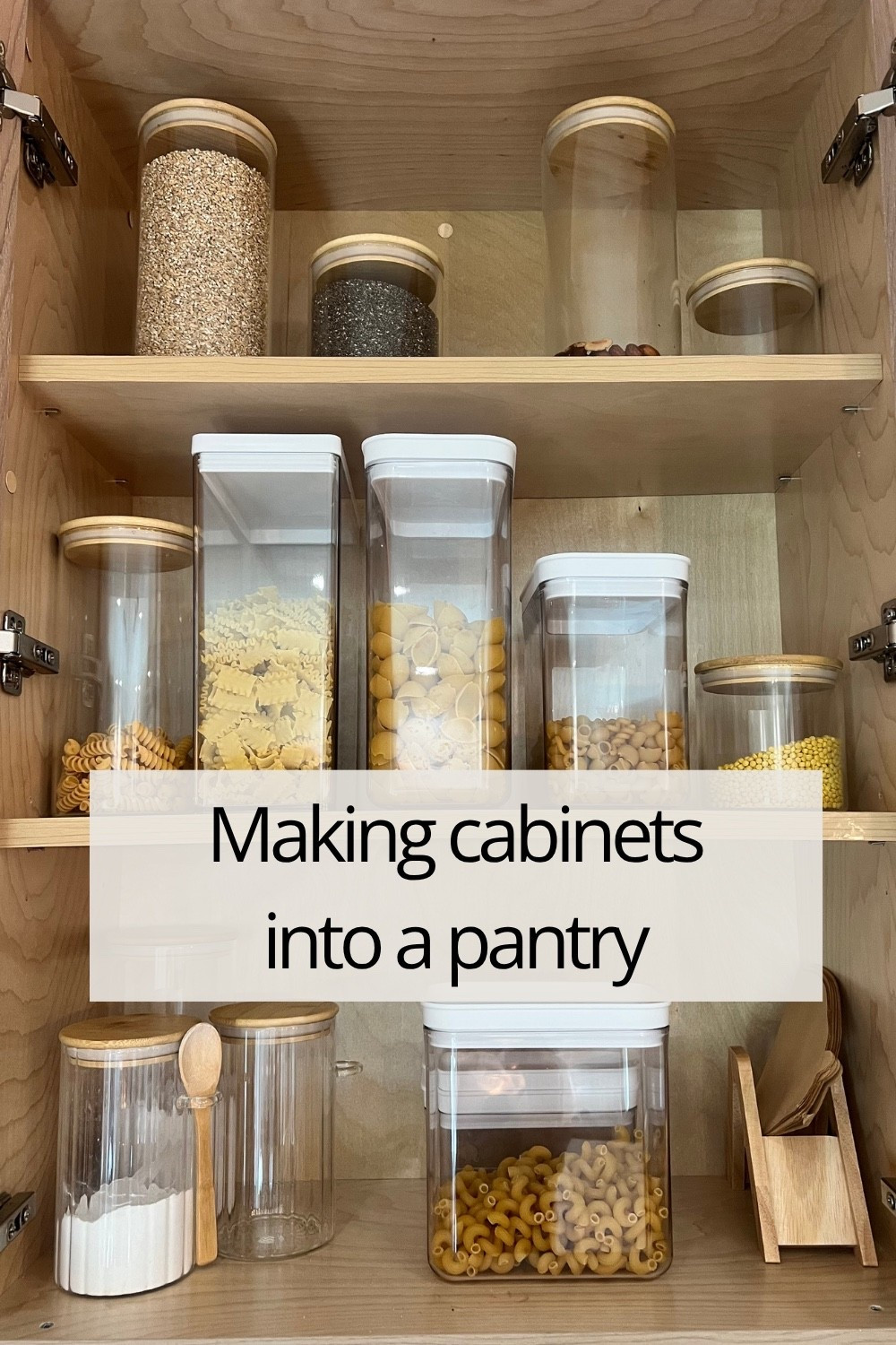 She doesn’t have a pantry and isn’t someone who keeps a lot of backstock, so we turned a few cabinets into a pantry instead.

I went back recently for a refresh, and this was one of the areas that really held up.

It ended up being one of her favorites because everything is easy to see and actually gets used.

Simple, functional, and works for how she lives.

These are the containers I used.


#LTKHome #LTKfoodie