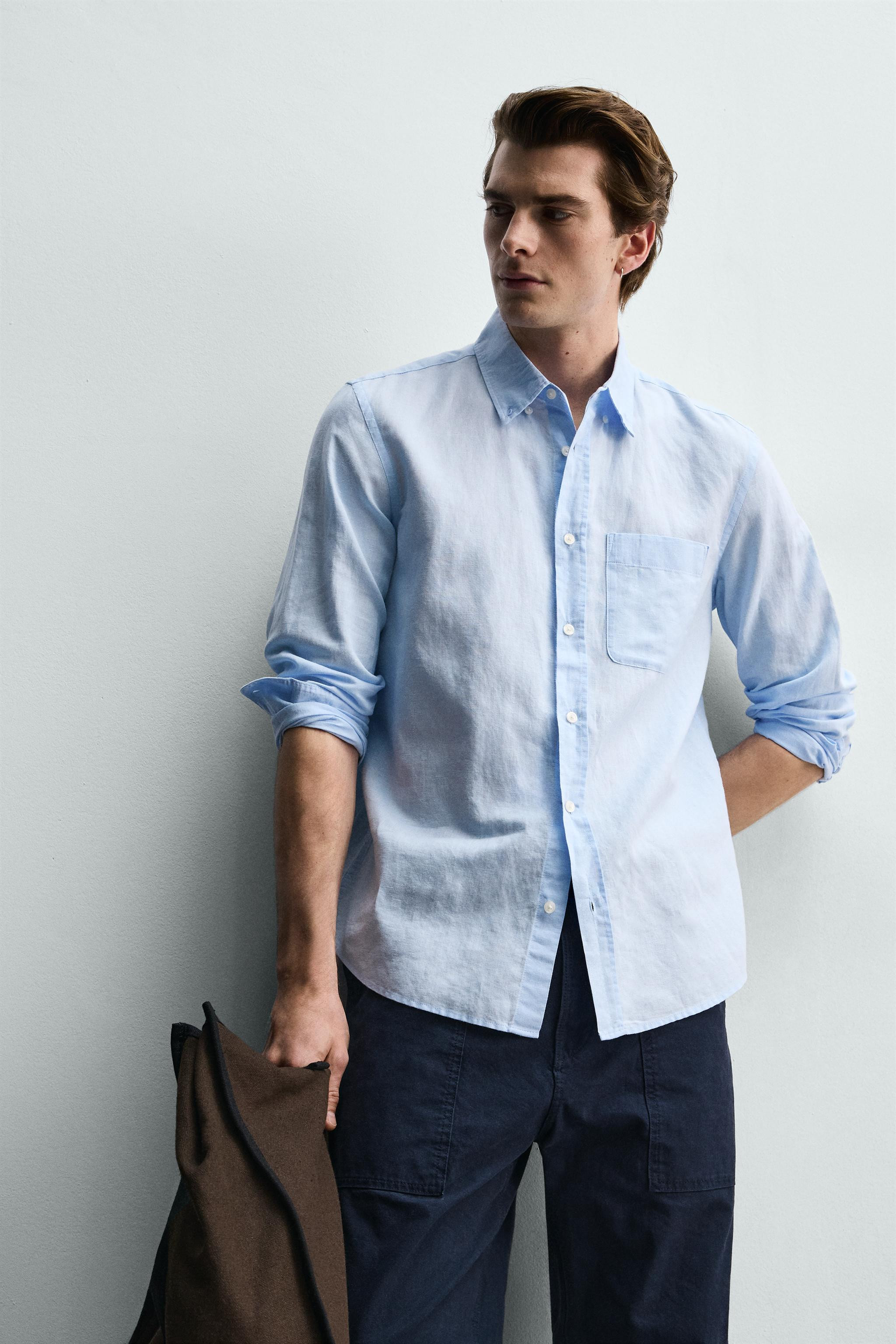 REGULAR FIT LINEN - COTTON SHIRT | Zara UK
