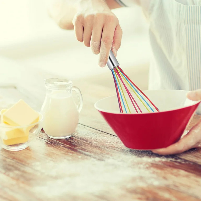 Topekada Silicone Whisk Set of 3 - 8 10 12inch Stainless Steel and Silicone Kitchen Utensils for ... | Walmart (US)