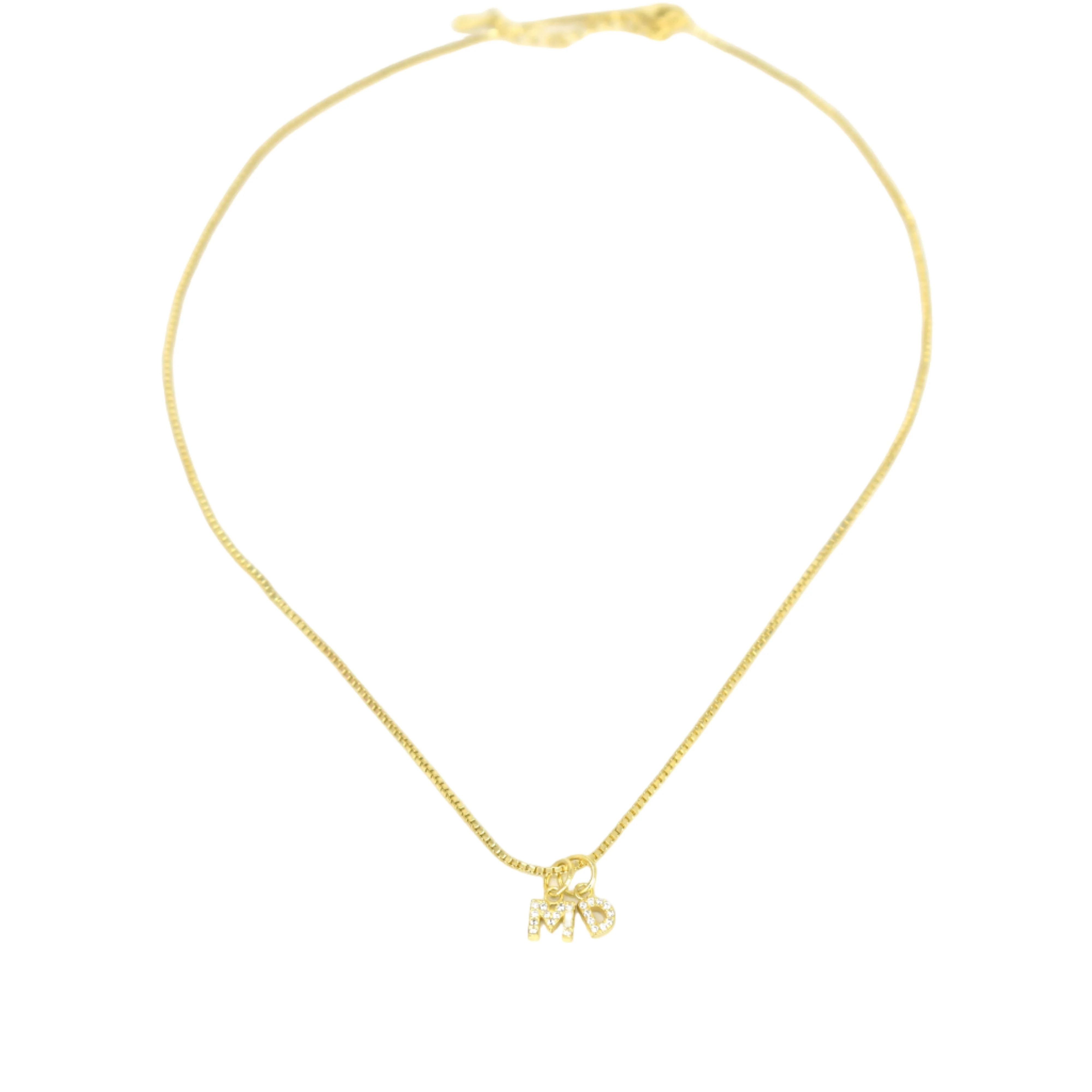 Custom Mini Initial Charm Necklace | The Sis Kiss